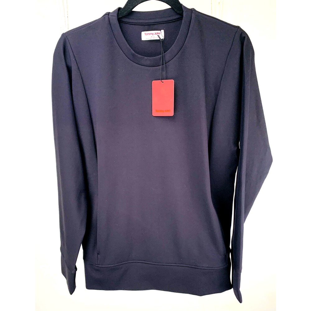 Tommy John Ponte Sweatshirt Women’s Size M Medium Black Onyx 010147 NWT